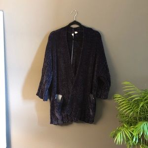 Navy chenille oversized sweater